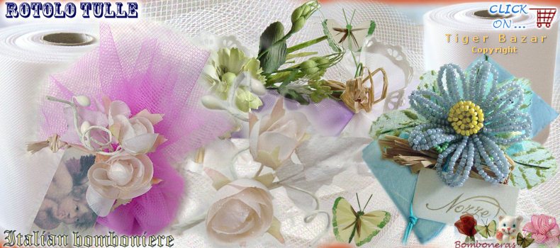 Italian bomboniera confezionamento esempi fai da te ciuffo di tulle per bomboniere con fiori bouquet