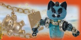 click on ... Tiger charms braccialetti - charms dorati a forma di orsetto, carta da gioco, per pendenti bracciali ciondoli anelli