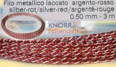 altro catalogo fili metallici 0,50 mm filo metallico laccato argento rosso