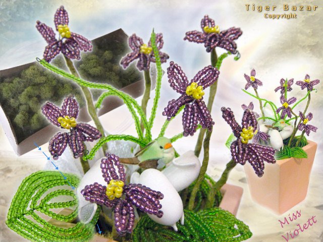 realizzare fiorellini creare perline composizioni di violette hobby idee regalo fai da te bomboniere confezionare foglie per confetti