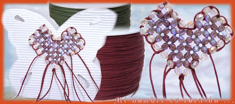 filati bigiotteria confetti bomboniere creare ciondoli tecnica intreccio cuori di perle per confezionare scatoline gioielli