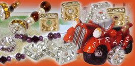 intercalari rondelle quadrate componenti strass accessori colorati topazio ametista minuteria bigiotteria di bijoux perle