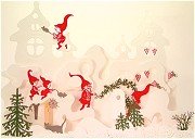 gnomi castello di carta natalizio