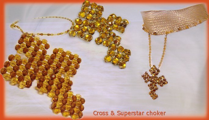 creare Croci cristalli perline ambra per collane Rosari bomboniere Santa Cresima