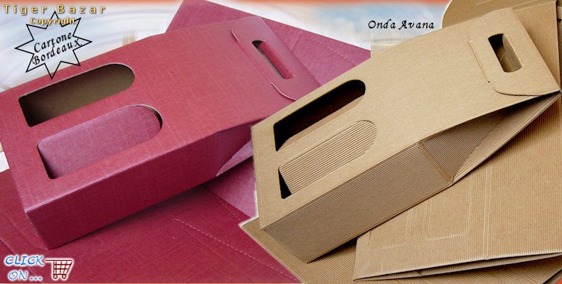 offerte speciali scatole per bottiglie di vino olio birra astucci di cartone scatole vino x 2 bottiglie da confezioni regalo e bomboniere in cartoncino bordò e grezzo ondulato avana