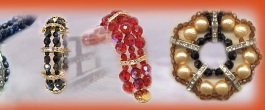 bracciali coccinella strass medaglione con distanziali strass creare perline Pasqua accessori confezionamento uova