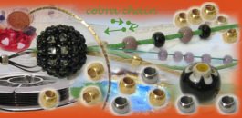 cordini e schiaccini di metallo con complementi per perline bijoux componenti bomboniere decorazioni confetti