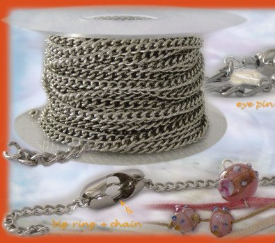 bobine catenelle - catene argentate per fai da te collane braccialetti orecchini con catenine cotone stringhe camoscio