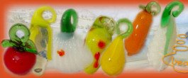 perle a forma di frutta verdura fruttini di vetro, creare ciondoli gioielli bijoux di bigiotteria peperoncino di vetro