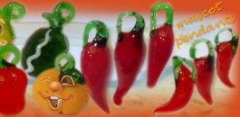 peperoncino di vetro per confezionare confetti, fruttini di vetro per creare gioielli bijoux di bigiotteria conterie