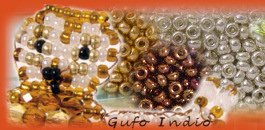gufetto di conterie rocailles, colori metallici perline creare confezionare gioielli bijoux, confetti nozze oro argento