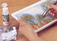 creare con Glanz lack vernice fai da te decoupage tovagliolo