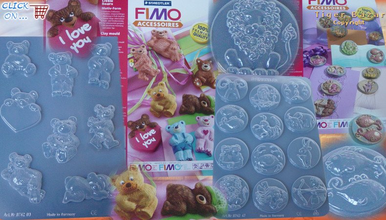 soggetti orsetti e segni zodiacali stampini Cernit Fimo adatti per sapone cera polvere di gesso