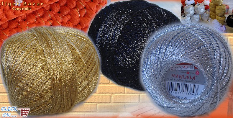 cotone per uncinetto Natale dorato nero argento metallizzati per creare bomboniere orecchini bijoux