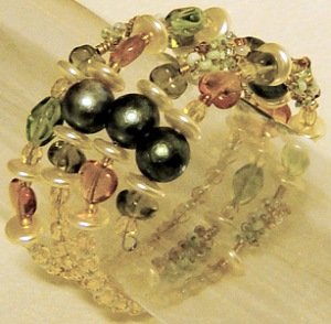 verde olivo bianco panna oro topazio colori di braccialetti fai da te perline cristalli forma rotonda olive cuoricini