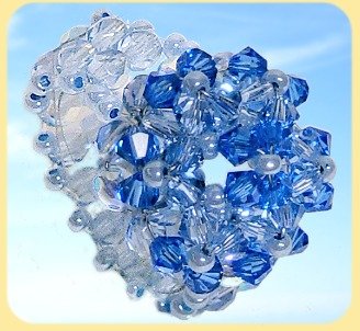Rico zaffiro creare anelli perline Swarovski cristalli azzurri e blu conterie intreccio filo elastico