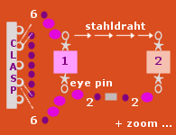 schema come creare bracciale intreccio perline partendo dalla chiusura