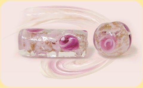 murrine perle rosa tubetto sferetta di Venezia