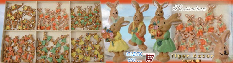articoli Pasquali catalogo vendita oggettini per bomboniere coniglietti oggettistica da regalo compleanni bomboniera Battesimo