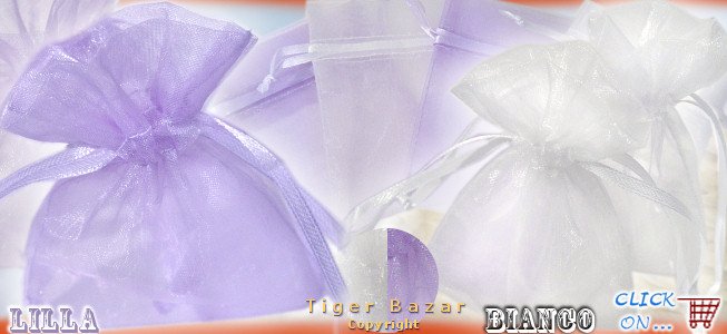 sacchetti lavanda organza bianca e lilla per riso matrimonio pot pourri fiori secchi petali