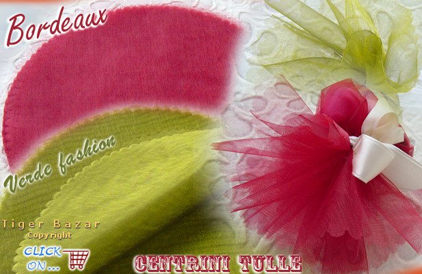 centrini di tulle matrimonio bordeaux verde fashion colore per bomboniera nozze e portaconfetti Santa Cresima da meno di 1 €