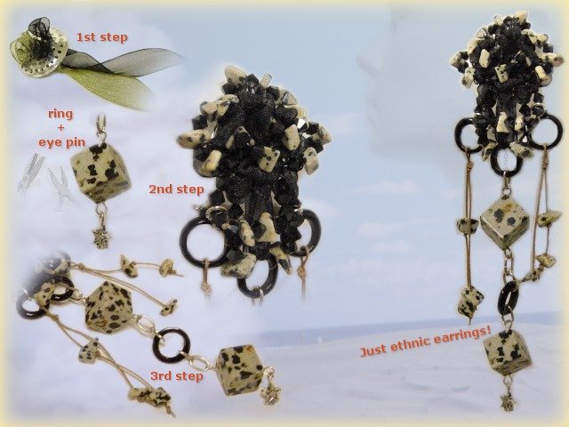 pietre semi preziose dalmatine: esempio di orecchini fai-da-te