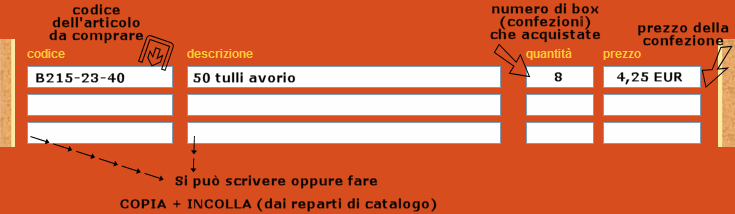 come ordinare tulli da bomboniere esempio modulo d'ordine compilato per ordinare 8 box