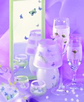 Frost decoupage con colore bianco effetto ghiaccio