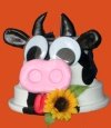 mucca decorazione vasetto per bomboniera
