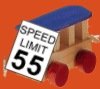 trenino legno blu
