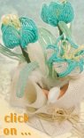 click on, fiori di perline tulipani - bouquet of beaded tulips