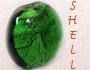 conchiglietta di vetro verde bijoux e bomboniere