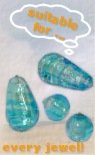 turquoise beads with silver foil