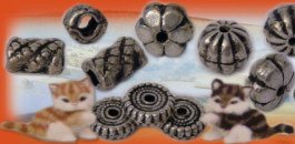 perline bijoux metallo per bigiotteria a forma di rondelle componenti decorazioni tubetti complementi fiorellini