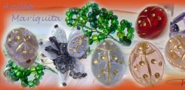 perline coccinelle per fare gioielli anelli bigiotteria artigianale, materiali fai da te decorazioni natalizie