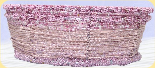creazione cestino perline rosa mix conterie esclusive perlate argentate