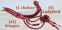 fai da te collana coccinella perle in 3 step, il choker, le frange, il portafortuna