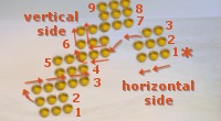 lato verticale e orizzontale della Croce bomboniere perline cristalli