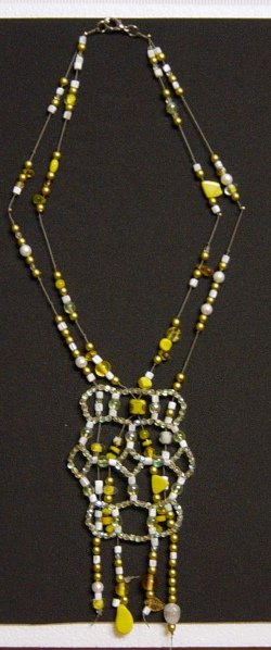Sunflower come fare collana di perline fili cerati mix perle vetro conchiglia effetto madreperla perlate